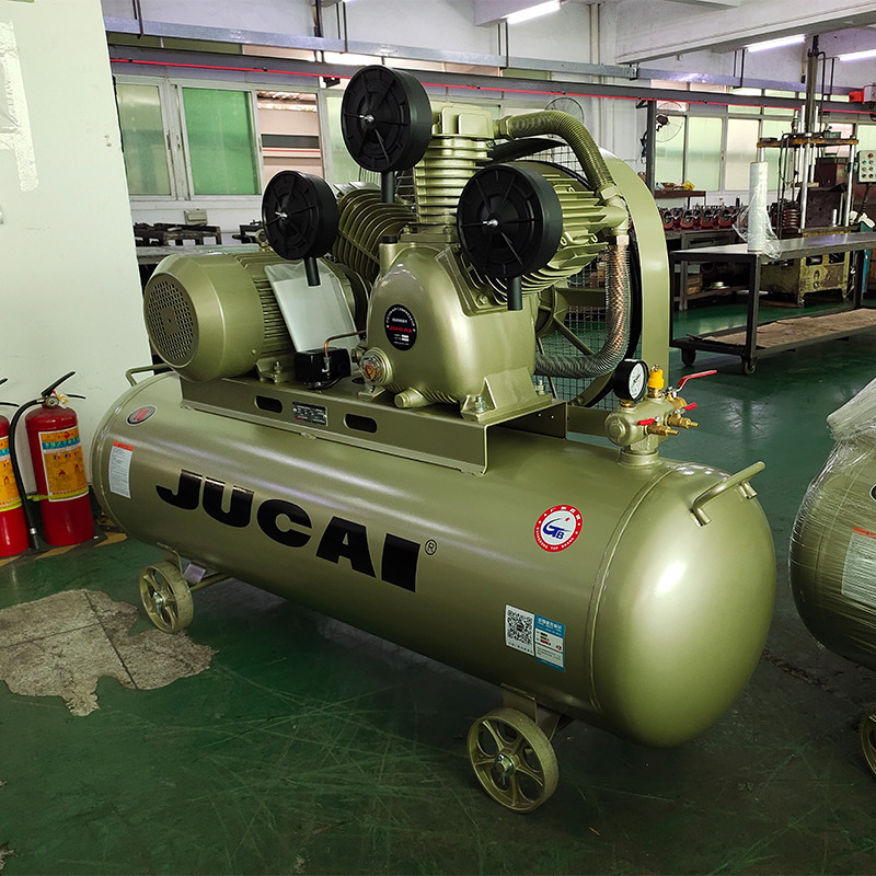 Jucai 10hp 7.5kw 250L Gas Reciprocating Piston Air Compressor Belt Driven